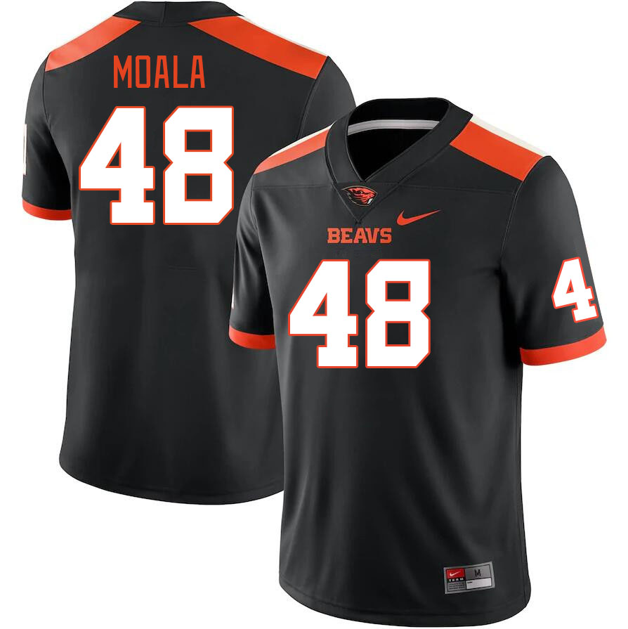 Men #48 Jessaia Moala Oregon State Beavers College Football Jerseys Stitched-Black